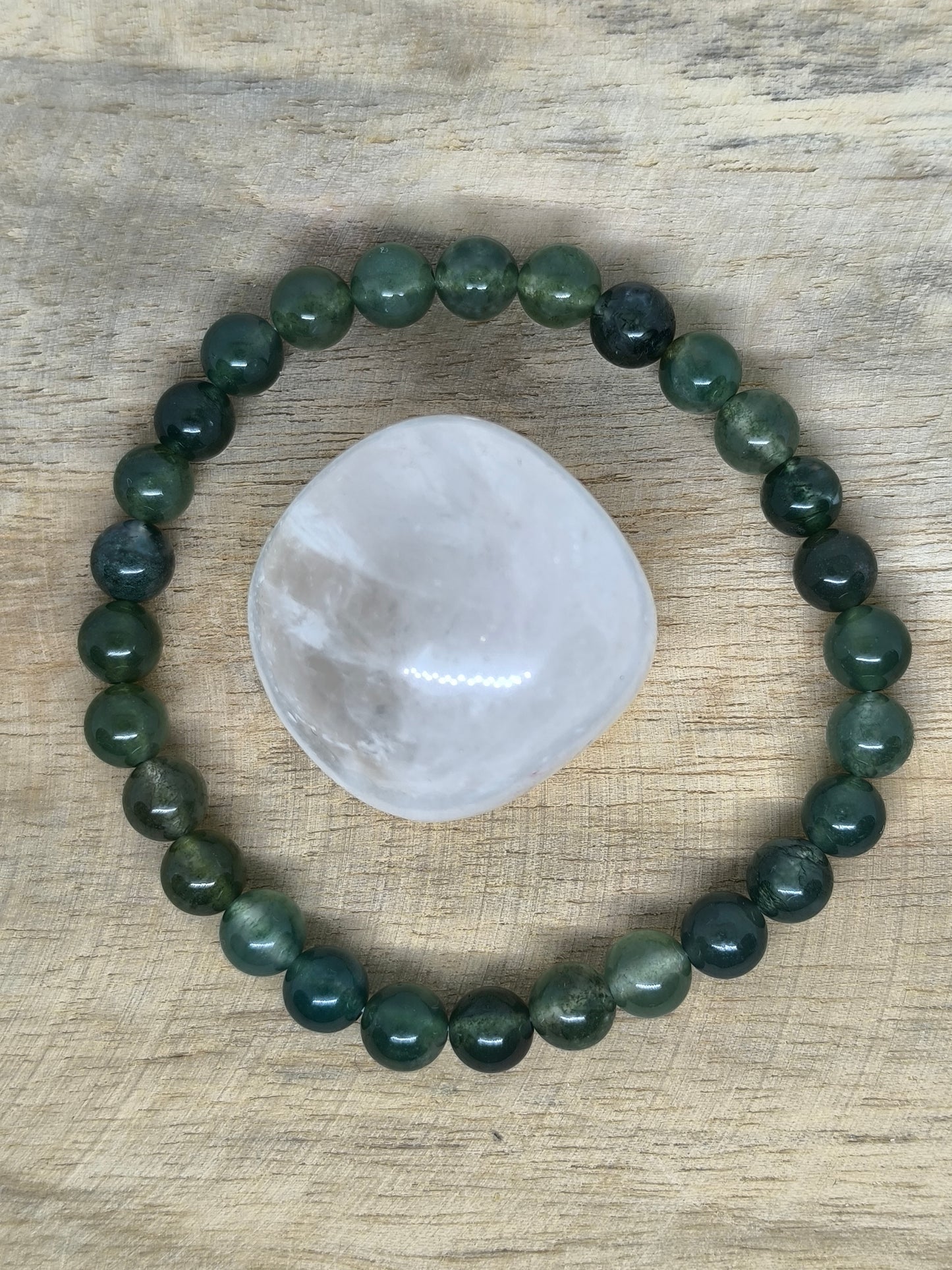Bracelet Enfant en Agate Mousse - Le Trésor Naturel des Petits Explorateurs