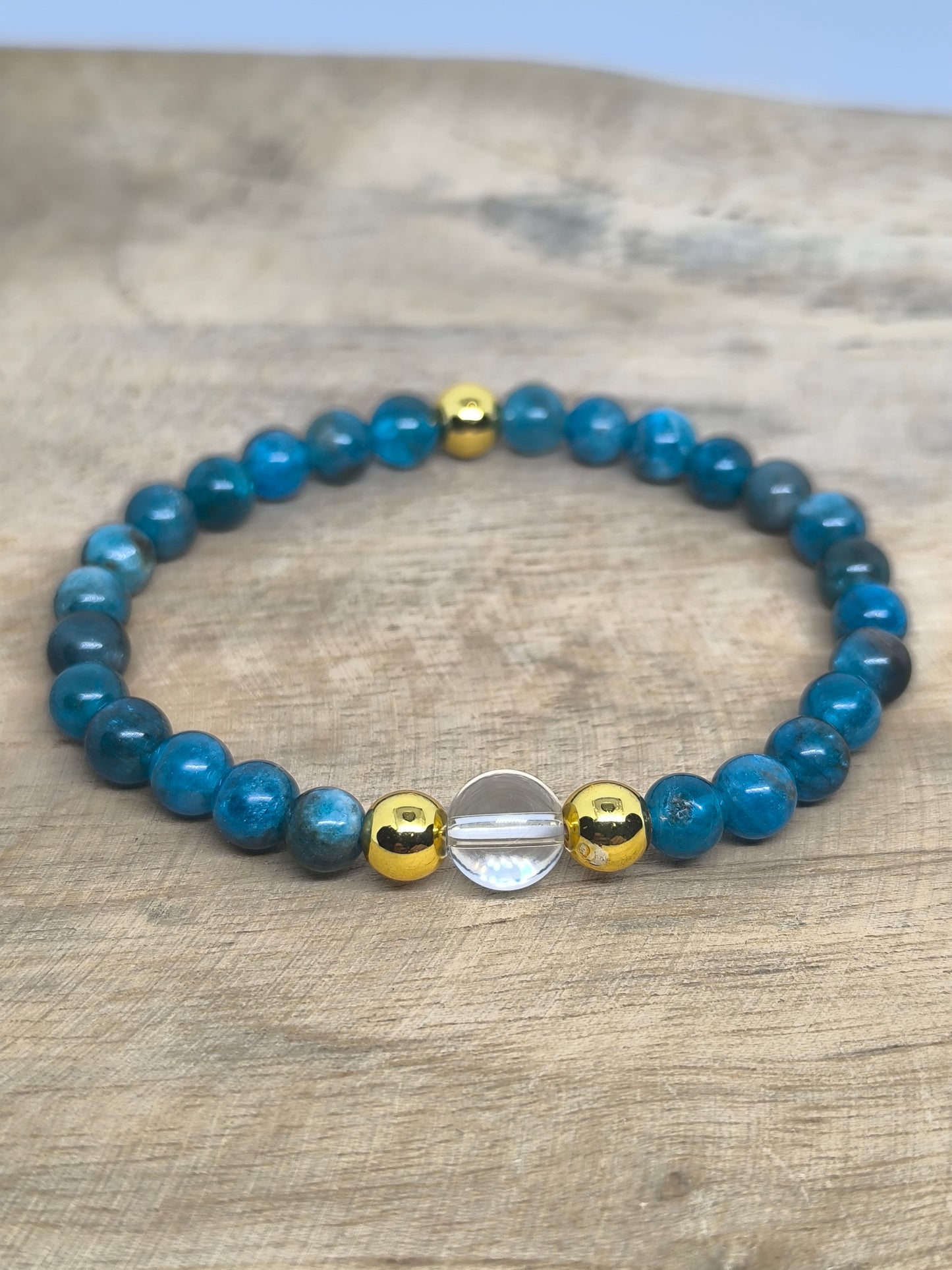Bracelet femme en Apatite "Clarté et Équilibre"