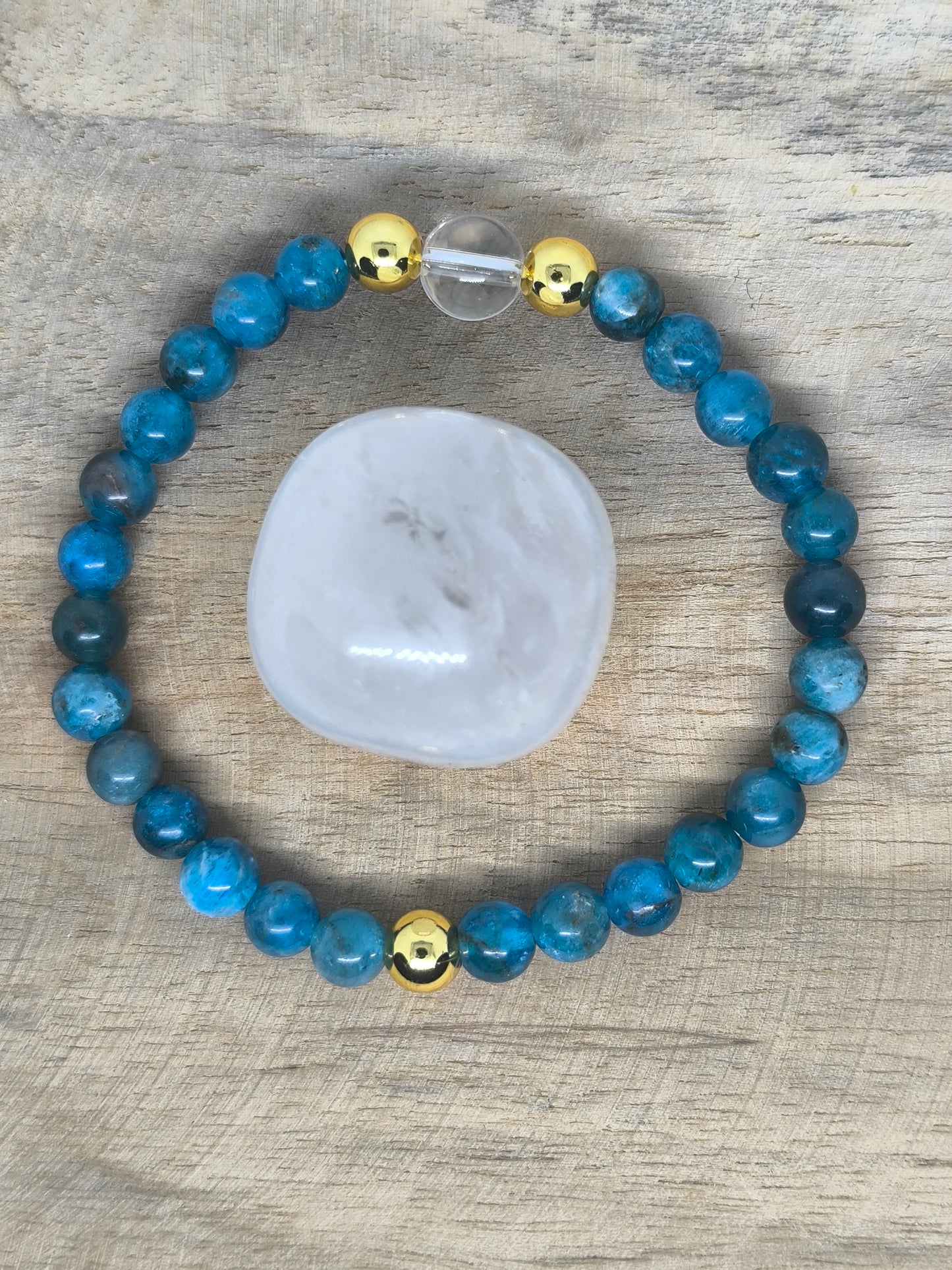 Bracelet femme en Apatite "Clarté et Équilibre"