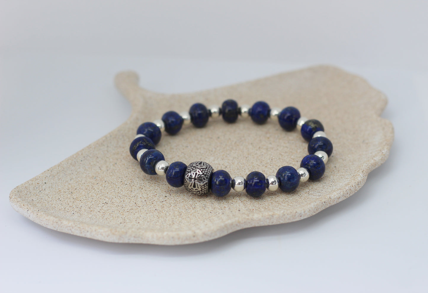 Bracelet Homme en Lapis Lazuli - Le Pouvoir du Sage Guerrier