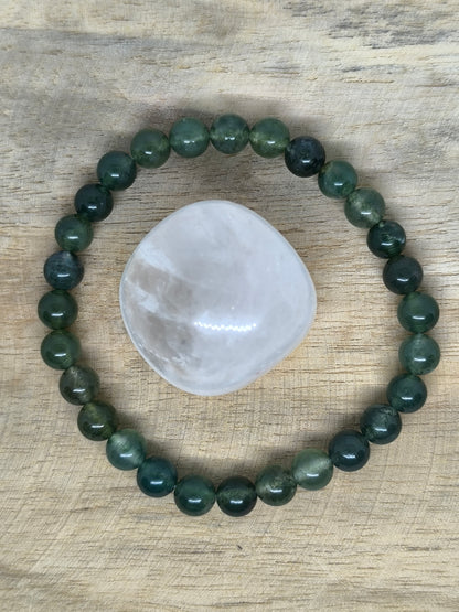 Bracelet Enfant en Agate Mousse - Le Trésor Naturel des Petits Explorateurs