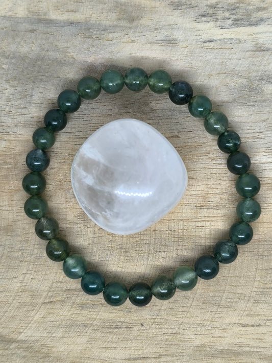 Bracelet Enfant en Agate Mousse - Le Trésor Naturel des Petits Explorateurs
