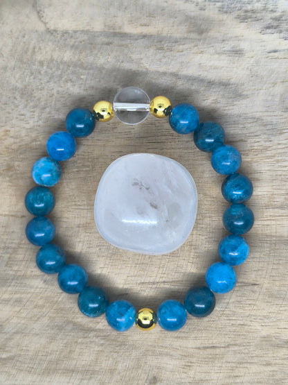 Bracelet femme en Apatite "Clarté et Équilibre"