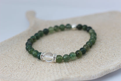Bracelet femme en Agate Mousse "Harmonie Naturelle"